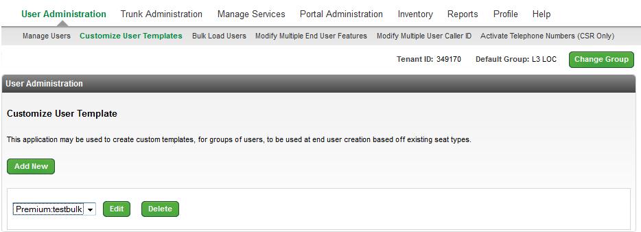 Custom User Templates Custom User Templates are used to assign a specific set of features and class of service (COS) to users during user creation.