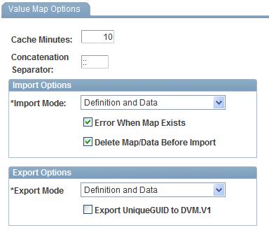 Chapter 3 Defining and Populating Value Maps Defining Map Options This section discusses how to define value map options.