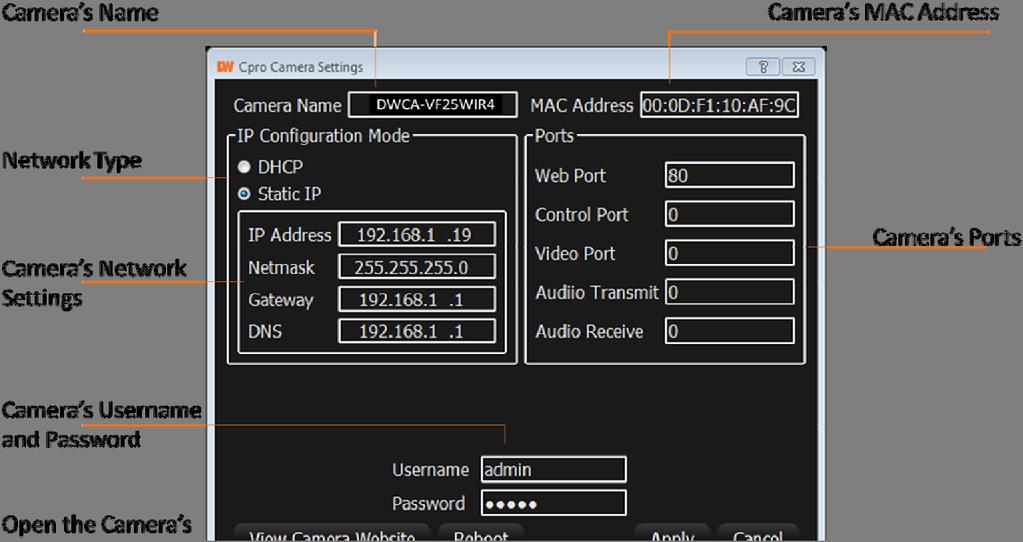 DW IP Finder * Using IP Finder Software Use IP Finder to set the connection type and the IP address information for your