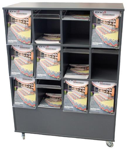 Book and magazine units Can be custom made to non-standard size and colour Mobile magazine
