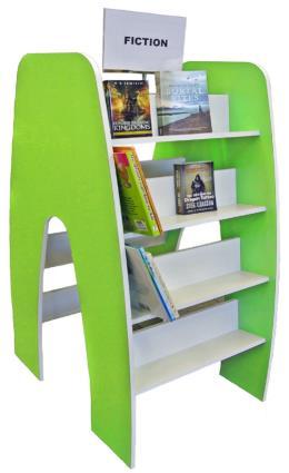 00 Double arch display pod Double sided book display with four shelves per side 1500H x 900W