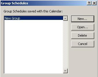 View a group schedule Select the group schedule you want to view, and then click Open (Figure 10).