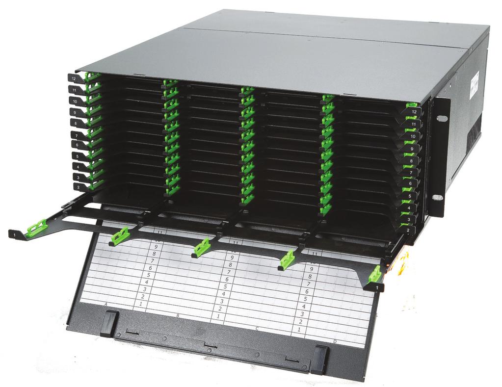 STAR Frames ODF Flexibility for High-Density Connectivity The STAR Fiber-Optic Distribution Frame is a high-performance, compact housing assembly, built in stacked trays of 4 modules each.