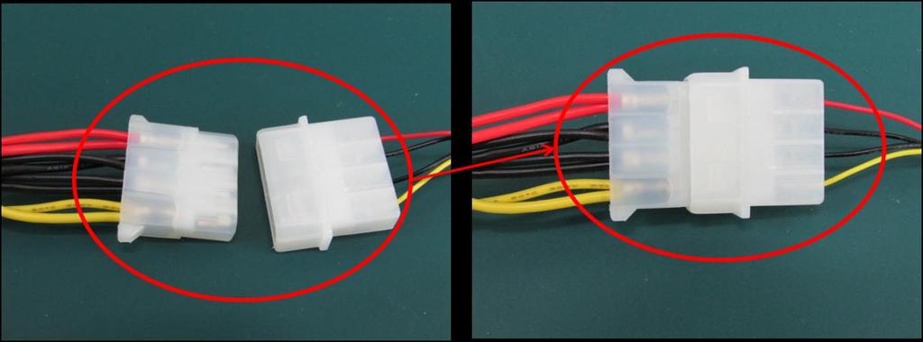 connector Connect the power cable to the