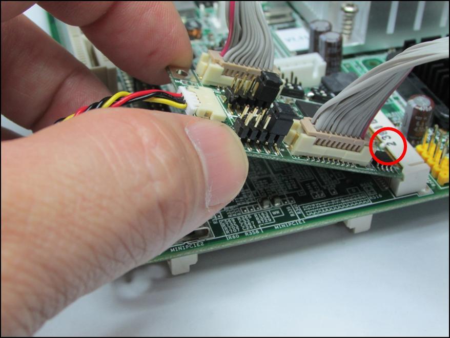 Step 2 Install the card to the Mini PCI-e slot Make sure you install the card in the right position
