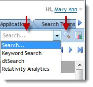 You can also click the Search Conditions icon ( ) to display the boxes for defining conditions. For more information about search indexes and conditions, see the Searching guide. 3.