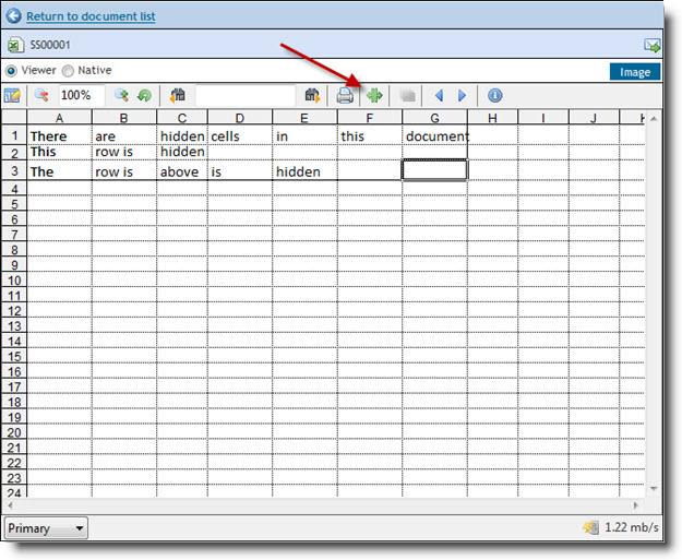 4.2.3 Using the stand-alone document viewer Clicking the Stand-Alone Document Viewer icon in the core reviewer interface brings up another viewer pane with an Unsynced