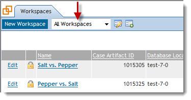 The Item list Manager is the central location for viewing lists of workspace documents.
