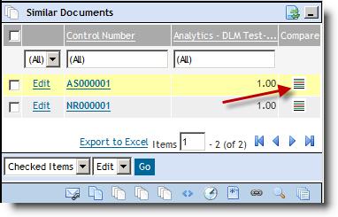7 Comparing extracted text Relativity Compare lets you compare the extracted text of two specific documents, allowing you to