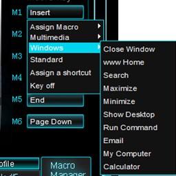 3. Multimedia Function 1 Choose the Macro Key to make a drop-down menu appear. Choose the item labeled Multimedia. 2 Choose the desired function in the drop-down menu and click the APPLY button.
