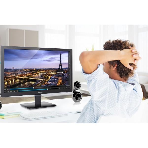 The ViewSonic is a 24" (23.6" viewable) Ultra HD LED monitor that delivers stunning definition for multimedia entertainment.