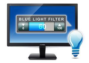 source. Blue light filter for more comfortable viewing Prolonged exposure to certain levels of blue light can cause eye discomfort.
