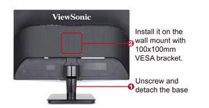 VESA-Mountable This monitor features a 100 x 100mm VESA-mountable design that allows you to mount the monitor depending on your specific needs.