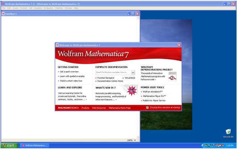 Chapter 1 Introduction Welcome to Mathematica!
