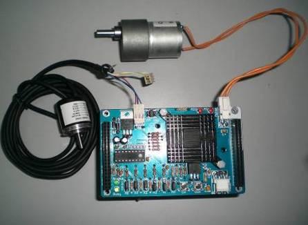 Figure below shows how to connect an Encoder and motor to MD15A. The encoder voltage is selected as 12V.