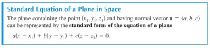 Planes in Space You have seen how an equation of a line in space can be obtained from a point on the line and a vector parallel to it.
