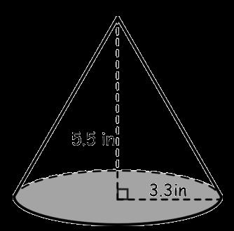 Example #2: Calculate the surface are of the following cone: SPHERES: The surface area of a