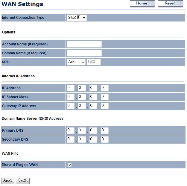 9 Router Settings This section is only available for AP Router Mode and Client Router Mode. 9.1 WAN Settings There are four different types of WAN connections: Static IP, DHCP, PPPoE, and PPTP.
