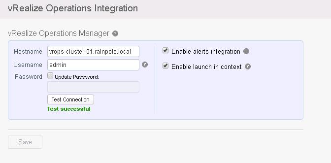 c. Click Test to verify that the connection is successful. Verify that the vrealize Log Insight integration with Active Directory is intact. a. Under Configuration, click Authentication. b.