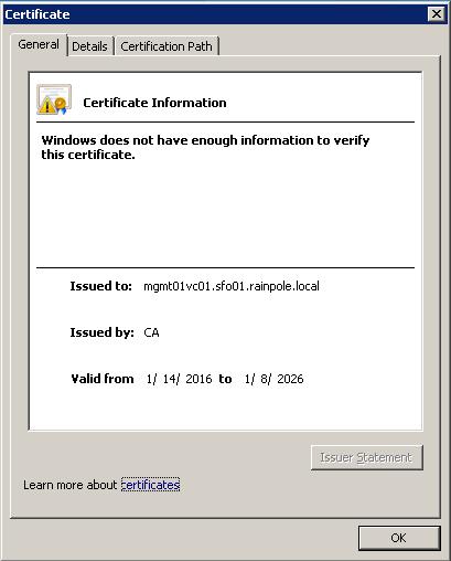 b. Verify that the certificate is valid.