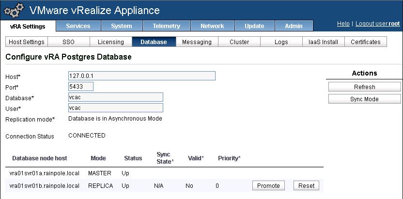 local Configured - working connected 5. In the appliance management console, click the vra s tab, click the Licensing tab, and verify that the license key and expiration date are valid. 6.