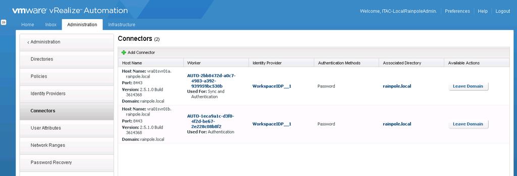8 Verify the Version, Service Status and Configuration of the vrealize Business VMs After you perform software maintenance in the Software-Defined Data Center,