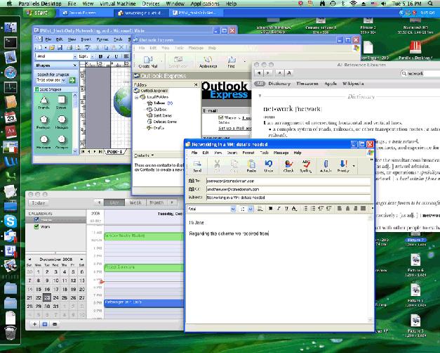 Integrating Mac OS and Virtual Machine 143 Working in Coherence Coherence is a visual mode of working with Windows virtual machines.