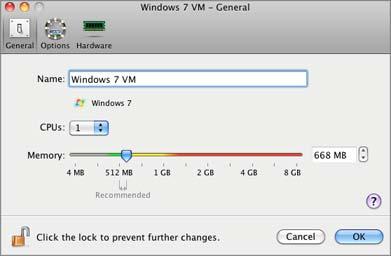 Configuring the Virtual Machine 170 General Settings You can view and change the virtual machine name, processors number, amount of memory, and add description to the virtual machine.