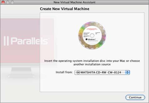 Setting Up a Virtual Machine 62 Creating a New Virtual Machine If you have no virtual machines, you can start your work in Parallels Desktop by creating a new virtual machine using New Virtual