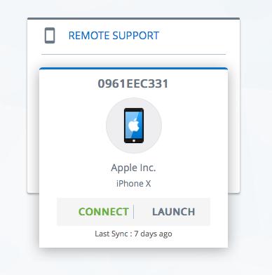 3. The admin will connect to start the Remote Support session. 4.