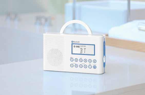 Shower Radios with Bluetooth H202 14-ADh202 Power adaptor for H202 sold separately FM / AM / Weather Alert / Bluetooth Waterproof / Shower Radio 20 Memory Preset Stations (10 FM, 5 AM and 5 WX)