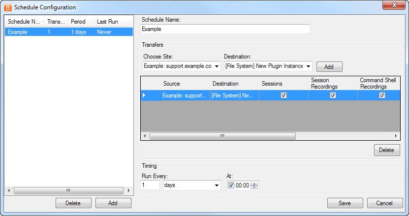 From the Choose Site dropdown, select a configured Bomgar PA site to act as a source from which to pull data. 6.