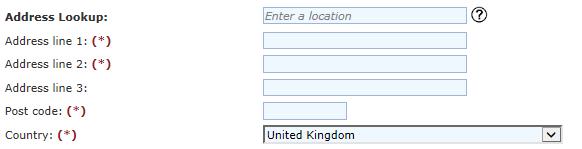 11.1 Entering an Address When entering your address into your application, you will see an Address Lookup field.