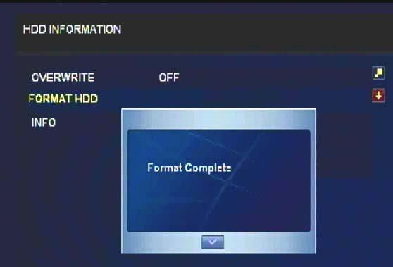 format menu item and press ENTER button.