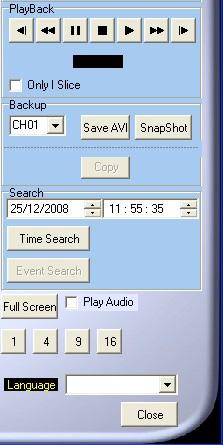 B. HDD PLAY Play about all the data from the Hard disk of DVR or perform the specific Time and Event Search to play.