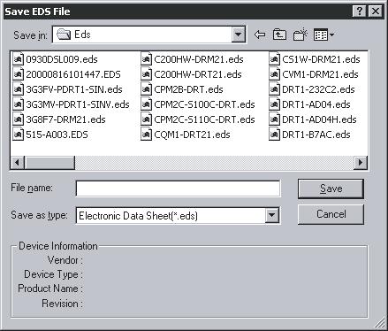 EDS File Management Section 6-2 6-2-3 Deleting EDS Files The device will be added to the Hardware List. Note Device parameters cannot be set with the EDS file creation function of the Configurator.