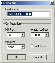 The New selection is used to add a driver for the ISA Board or PCMCIA Card. The Remove selection is used to delete the selected driver.