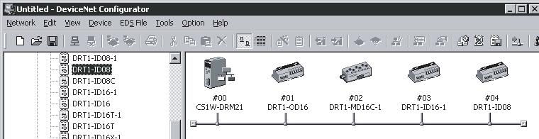 Adding Devices to the Virtual Network Section 4-1 Example of Addition by Dragging 4-1-2 Changing Node Addresses Note A device can be also added by selecting the device in the hardware list on the