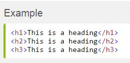 Headings Headings are defined with the <h1> to <h6> tags.