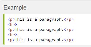 HTML Horizontal Rules The <hr> tag creates a horizontal line in