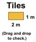 )  Area of Tile Slide 107 () / 219 Tiles 2 m 1 m (Drag and drop to check.