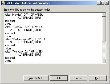Lesson summary Figure 6 5 Edit Custom Folder dialog Do not edit the statement.