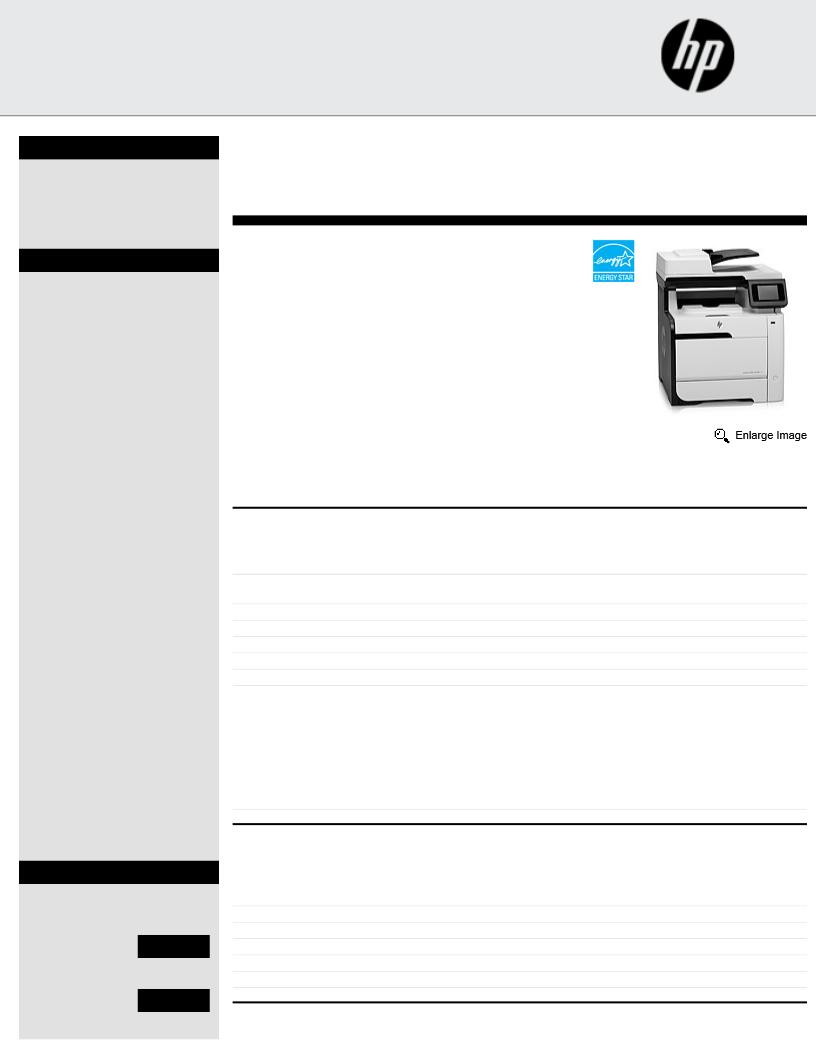 HP LaserJet Pro 300 color MFP M375nw Ordering Information Commercial model number: CE903A (BGJ) Canada model number: CE903A Sidebar In the box: Introductory print cartridges (1 each black, cyan,
