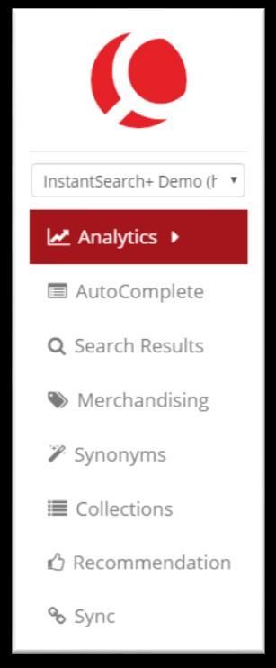 Dashboard Tabs Analytics This tab presents a collection of charts and exportable data to help analyze search data with actionable