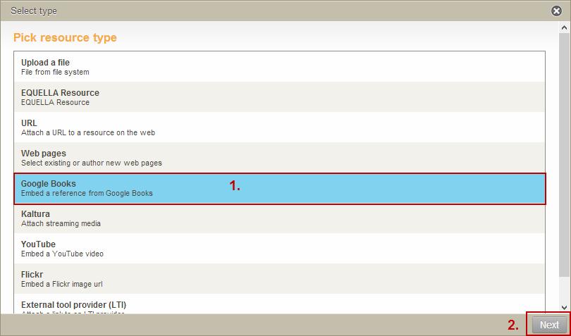 Select the required course from the results, then click. Click to choose a different course, or to clear the filter.