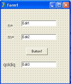 Borland C++ Builder da dasturu: float N,M,R; N=StrToFloat(Edit1->Text);