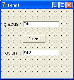 Borland C++ Builder da dasturu: float a,b; a=strtofloat(edit1->text); b=a*180/pi;