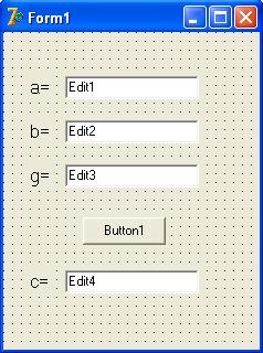 Borland C++ Builder da dasturu: #include<math.h> const float pi=3.