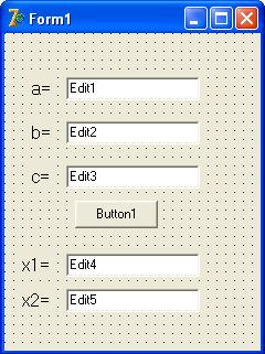 Дастур матни 2. даги TForm1.Button1Click(Sender: TObject) процедураси тенглама ечимини хисоблайди. Тенгламани ечиш учун хисоблаш тугмаси босилади. Borland C++ Builder da dasturu: #include<math.