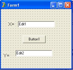 1, agar x 0 signx 0, agar x 0 1, agar x 0 Borland C++ Builder da dasturu: Float x,y; x=strtofloat(edit1 ->Text); if x>0 y:=1 else if x=0 then y=0 else y:=-1; Edit2 ->Text=FloatToStr(y); 2.10-masala.
